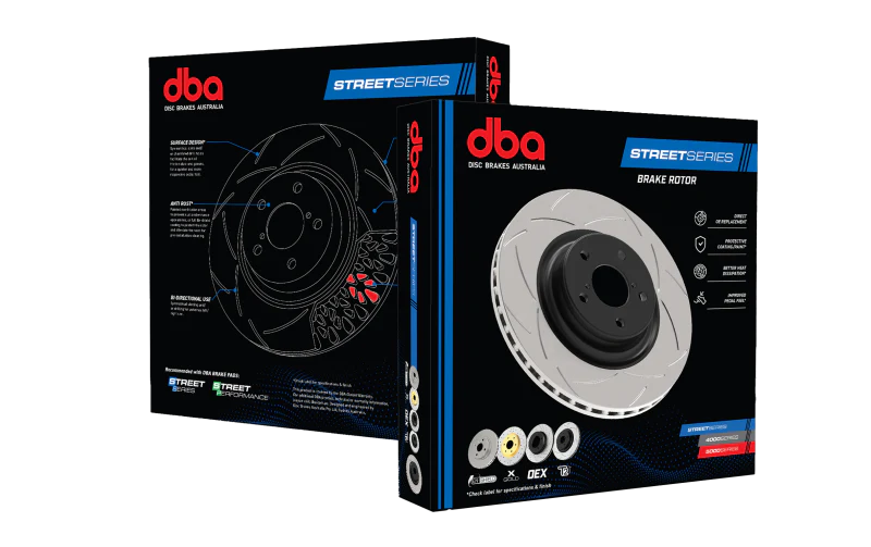 DBA 17-18 BMW 530i (w/Sport M Brakes/Blue caliper) Rear Slotted Street Series Rotor - Image 4