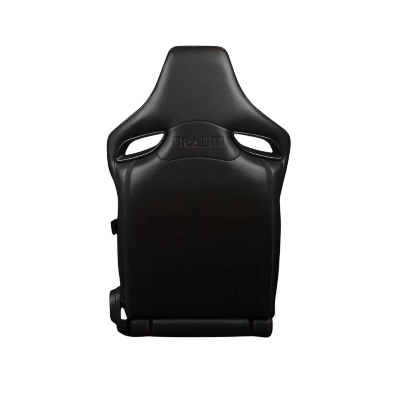 Orue-S Series Sport Seats - Black Leatherette (Grey Plaid Fabric) - Image 4